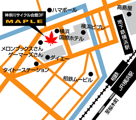横浜店・地図